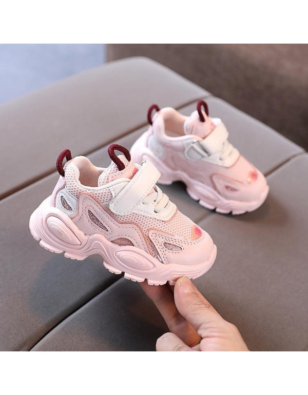 Children's shoes dad Toddler Children's shoes soft soled boys' shoes 1-6 years old one and a half girls' breathable mesh sports shoes
