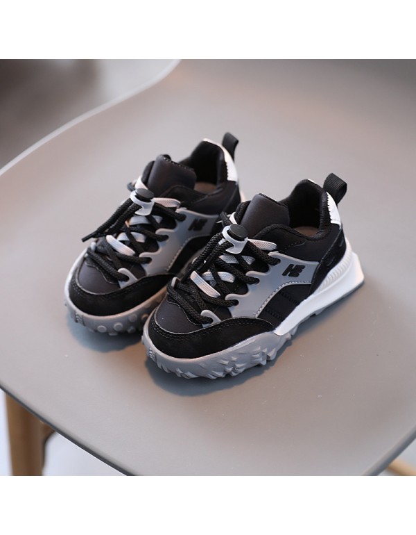 Wholesale small and medium-sized children's leather cloth small children's shoes 2022 autumn and winter new children's sports shoes men's and women's shoes children's running shoes