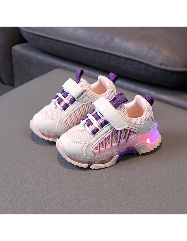 Children's shoes 2022 spring new breathable mesh light sports shoes for boys and girls aged 1-6