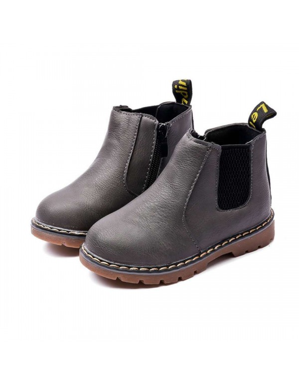 Cross border children's leather boots 2022 autumn and winter new boys' and girls' casual Martin boots retro fashion children's shoes manufacturer direct sales
