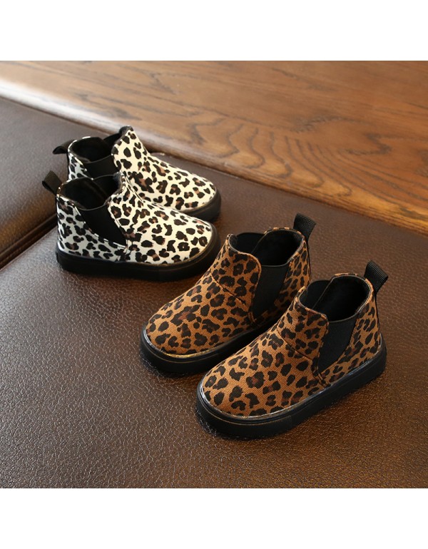 Autumn and winter children's leopard print single ...