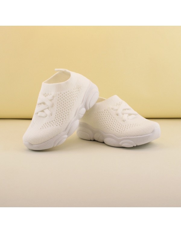 Boys' and girls' soft soled walking shoes 1-8 years old boys' and girls' Fei breathable sports shoes baby socks shoes non slip soles