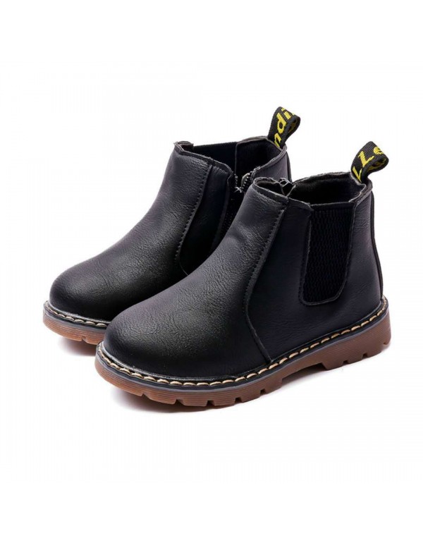 Cross border children's leather boots 2022 autumn and winter new boys' and girls' casual Martin boots retro fashion children's shoes manufacturer direct sales