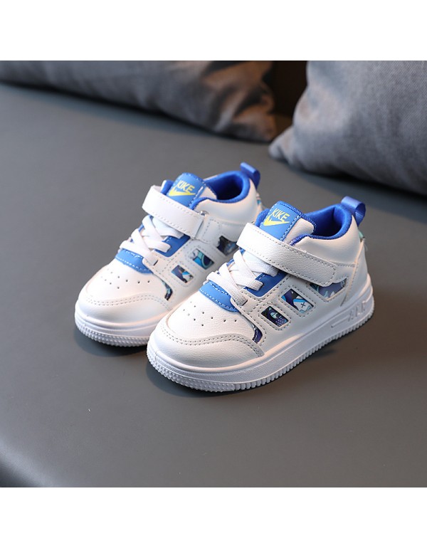 2022 spring and autumn new girls' Board Shoes students' casual children's shoes children's middle top small white shoes breathable boys' sports shoes