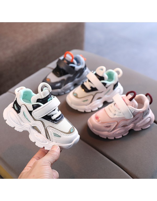 Children's shoes 2021 spring and autumn new daddy Shoes Boys' and babies' walking shoes children's sports shoes girls' breathable mesh shoes